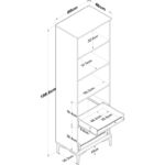 Rani JE110 Çok Amaçlı Dolap 2 Kapaklı 5 Raflı Banyo Kiler Mutfak Dolabı Beyaz - Görsel 2