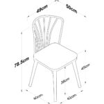 Rani JC102 Mutfak Masa Sandalye Takımı Sepet Ceviz - Beyaz - Görsel 3