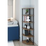 Modalanka 6 Raflı Köşe Üçgen Tasarım Kitaplık Çevir Tak  Ofis Salon Kitaplığı Köşe Raf Modern Şık Tasarım - Görsel 2