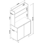 Cool Home Salt Kahve Köşesi , Raflı Çok Amaçlı Dolap Sepet - Beyaz - Görsel 4