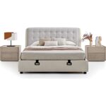 Enza Home Boston Başlıklı Baza - Krem - Görsel 4