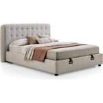 Enza Home Boston Başlıklı Baza - Krem - Görsel 5