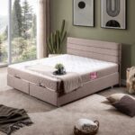 Setay Sofia İkili Set Çift Kişilik Baza Başlık -  Kahve