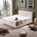 Setay Sofia İkili Set Çift Kişilik Baza Başlık -  Krem