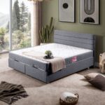 Setay Sofia İkili Set Çift Kişilik Baza Başlık -  Gri