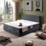 Setay Sofia İkili Set Çift Kişilik Baza Başlık - Antrasit