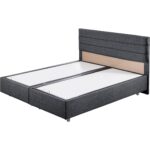 Setay Sofia İkili Set Çift Kişilik Baza Başlık - Antrasit - Görsel 3