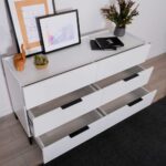 adore mobilya Oryana 6 Çekmeceli Şifonyer-Mat Lake Beyaz 140X81X44 cm - Görsel 5