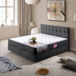 Setay Berlin İkili Set Çift Kişilik Baza Başlık - Antrasit