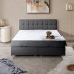 Setay Berlin İkili Set Çift Kişilik Baza Başlık - Antrasit - Görsel 2