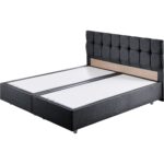 Setay Berlin İkili Set Çift Kişilik Baza Başlık - Antrasit - Görsel 3