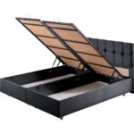 Setay Berlin İkili Set Çift Kişilik Baza Başlık - Antrasit - Görsel 5