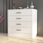 Eco Room Amor 4 Çekmeceli Şifonyer - Beyaz - 86 cm