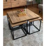 İzmir Alinda Mobilya Orta Sehpa ve Zigon Sehpa 5'li Sehpa Seti