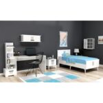 Cantek Dizayn Assimo Çocuk Genç Odası Takımı (P-T-L-G) Beyaz-Beyaz