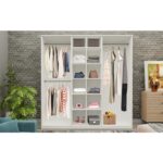 Metalia Gm 081 Favorite 6 Kapılı Aynalı Beyaz Siyah Kulplu Gardırop - Görsel 4