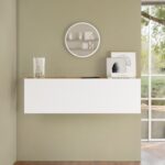 L'occi Concept Meela 100 cm Kapaklı Aynalı Dresuar Antre Hol  Çam-Beyaz MA12-AW