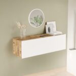 L'occi Concept Meela 100 cm Kapaklı Aynalı Dresuar Antre Hol  Çam-Beyaz MA12-AW - Görsel 2