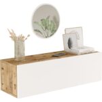 L'occi Concept Meela 100 cm Kapaklı Aynalı Dresuar Antre Hol  Çam-Beyaz MA12-AW - Görsel 5