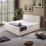 Setay Viyana Çift Kişilik Baza Başlık Letto Yatak Seti Krem