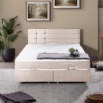 Setay Viyana Çift Kişilik Baza Başlık Letto Yatak Seti Krem - Görsel 2