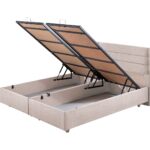 Setay Viyana Çift Kişilik Baza Başlık Letto Yatak Seti Krem - Görsel 5