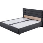 Setay Viyana Çift Kişilik Baza Başlık Letto Yatak Seti Antrasit - Görsel 3