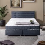 Setay Viyana Çift Kişilik Baza Başlık Letto Yatak Seti Lacivert - Görsel 2