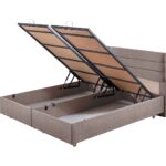 Setay Viyana Çift Kişilik Baza Başlık Letto Yatak Seti Kahve - Görsel 5