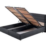 Setay Viyana İkili Set Çift Kişilik Baza Başlık - Antrasit - Görsel 5