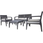 Mandella Latte Oturma Grubu Seti (1 Ikili+2 Tekli Koltuk+1 Sehpa)(Minder Hediyeli) Antrasit - Görsel 2