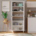 Imbaş 2 Kapaklı 5 Raflı Mega Çok Amaçlı Mutfak Dolabı Banyo Dolabı Beyaz - Görsel 3