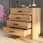 Eco Room Amor 4 Çekmeceli Şifonyer - Atlantik Çam - 86 cm - Görsel 3