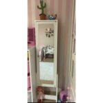 Yc Dekor Suntalam Takı Dolabı Beyaz De Monte Ayaklı Aynalı Takı Dolabı Şık Takı Dolabı