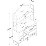 Rani JE130 Kahve Köşesi Çok Amaçlı Dolap 4 Kapaklı 1 Çekmeceli Kiler Mutfak Dolabı Beyaz - Görsel 2