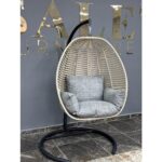 Tek Kişilikl Bahçe & Balkon Salıncağı Krem