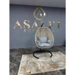 Tek Kişilikl Bahçe & Balkon Salıncağı Krem - Görsel 4