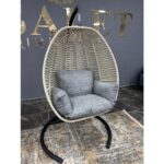 Tek Kişilikl Bahçe & Balkon Salıncağı Krem - Görsel 5