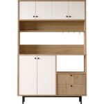 Robin Home Lounge Kahve Köşesi Çok Amaçlı Dolap Mutfak Dolabı Sepet-Beyaz - Görsel 3