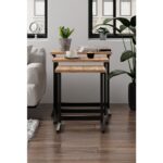 Flinder 3 Lü Zigon Sehpa Metal Ayaklı Servis Sehpası - Görsel 4