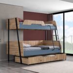 Setay Alba Yavrulu Geniş Ranza, Mavi + 3 Adet Comfort Yatak - Görsel 2