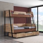 Setay Alba Yavrulu Geniş Ranza, Kahverengi + 3 Adet Comfort Yatak - Görsel 2