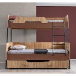 Setay Alba Yavrulu Geniş Ranza, Kahverengi + 3 Adet Comfort Yatak - Görsel 3