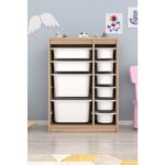 Pratico Mobilya Cosmo Xs Çok Amaçlı 10 Sepetli Mutfak Banyo Kiler Dolabı Beyaz - Görsel 3