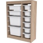 Pratico Mobilya Cosmo Xs Çok Amaçlı 10 Sepetli Mutfak Banyo Kiler Dolabı Beyaz - Görsel 5