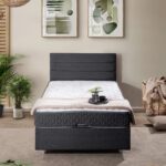 Setay Sofia Tek Kişilik Baza Başlık Comfort Yatak Seti - Antrasit - Görsel 2