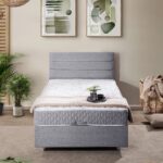 Setay Sofia Tek Kişilik Baza Başlık Comfort Yatak Seti - Açık Gri - Görsel 2