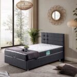 Setay Viyana İkili Set Tek Kişilik Baza Başlık - Antrasit