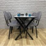 Bambeds Mobilya Masa Takımı, Yemek Masası, Mutfak Masası, Balkon Masası - 60X120 Beyaz 4 Sandalye - Görsel 3