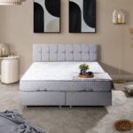 Setay Berlin İkili Set Çift Kişilik Baza Başlık - Açık Gri - Görsel 2